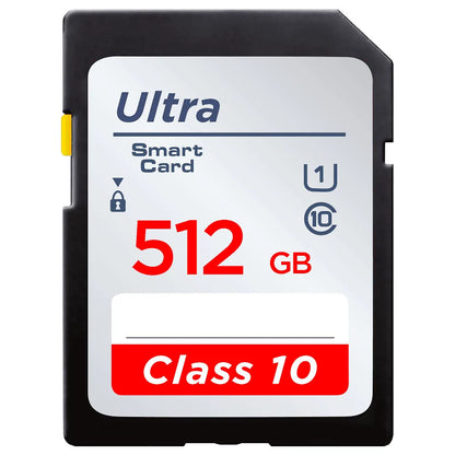 High-Speed SD Memory Card — 16GB/32GB/64GB/128GB/256GB V10 Flash Card for Cameras