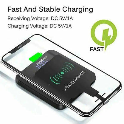 Type-C Wireless Charging Receiver Ultra-Thin Fast Charging Adapter – Stable Wireless Charger Patch for Samsung, Huawei & Xiaomi