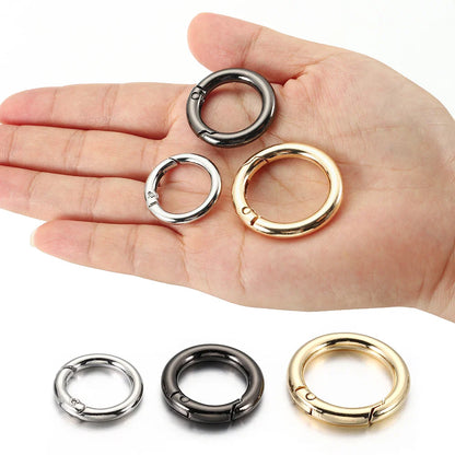 5pcs Metal O Ring Spring Clasps - Ideal for DIY Jewelry Making Projects