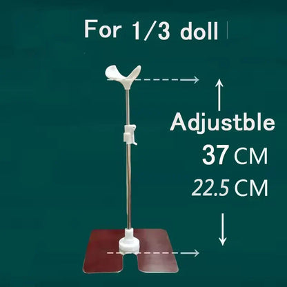 Adjustable Stainless Steel Doll Stand — 1/3, 1/4, 1/6 Universal Display Holder for BJD Dolls