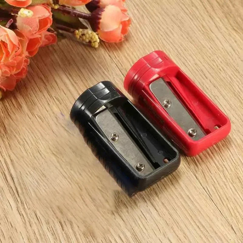 2PCS Multifunctional Woodworking Pencil Sharpener - Portable Single Hole Universal Pencil Planer
