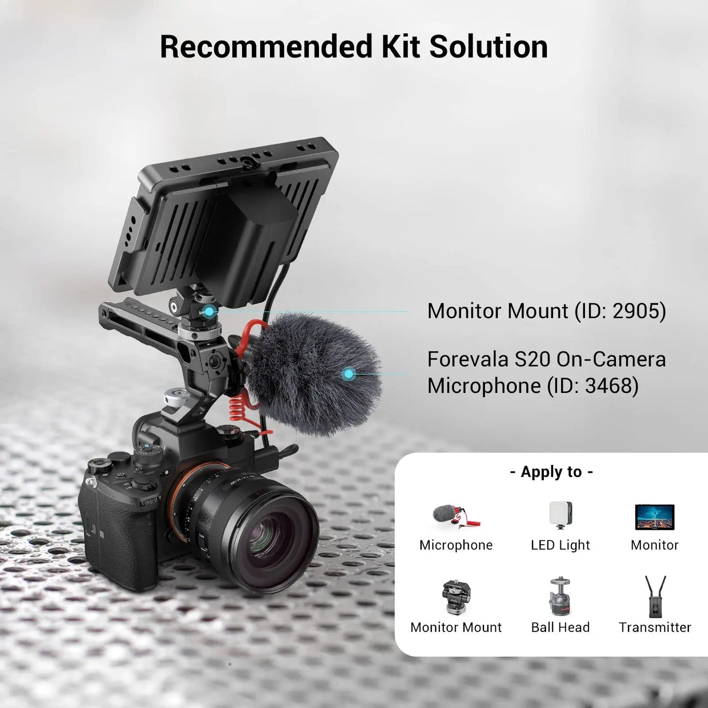 SmallRig NATO Top Handle Lite with Cold Shoe: Portable Camera Handle for Sony, Canon, Nikon - Compatible with Camera Cage 3766