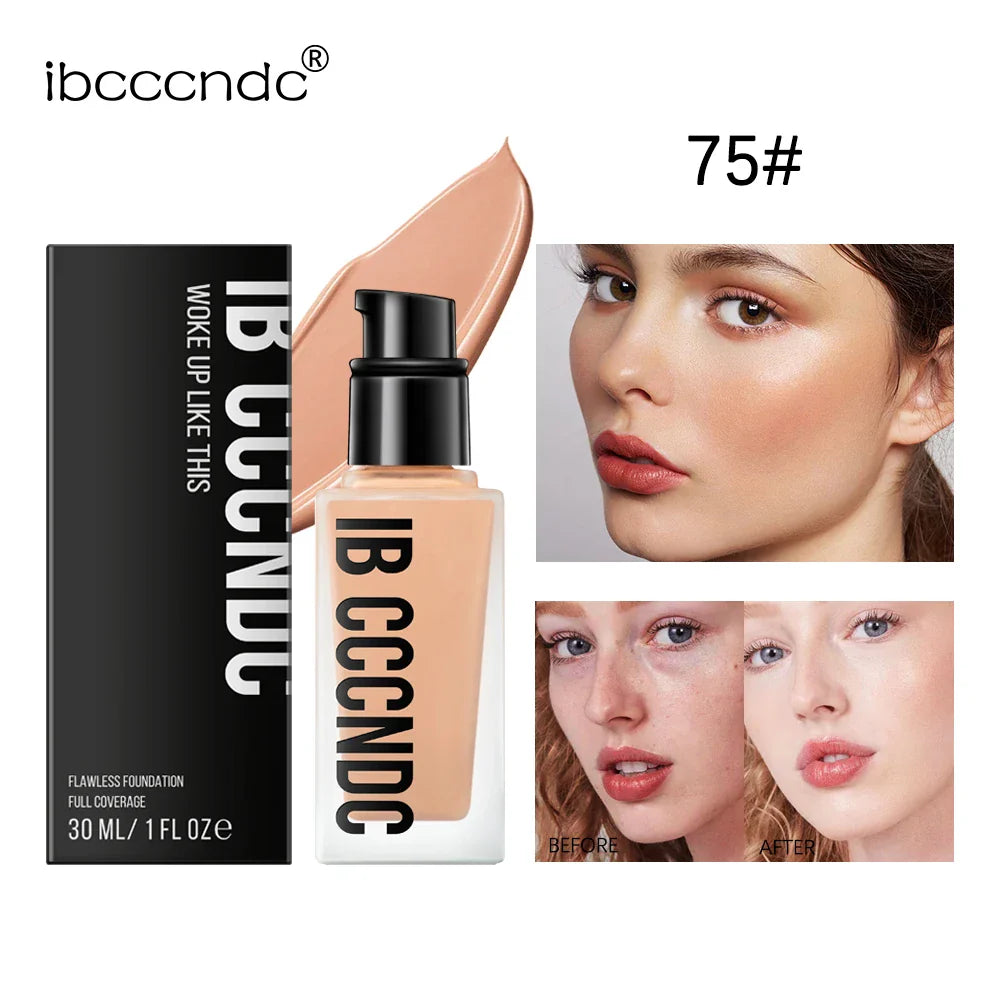 Flawless All-Day Waterproof Concealer & Foundation – 6-Color Full Coverage Moisturizing Makeup for Women