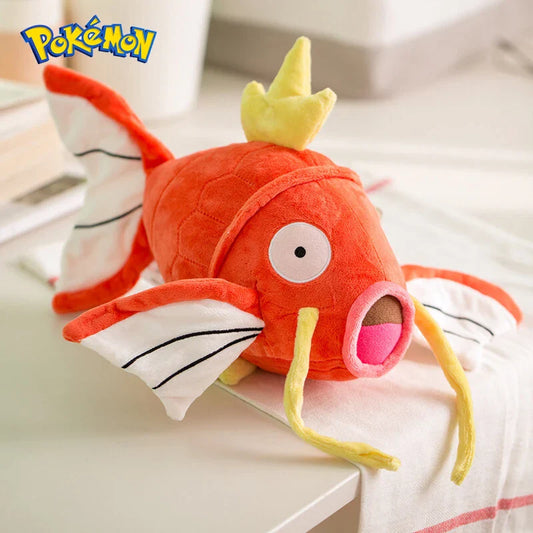 Pokemon Kawaii Magikarp Plush Toy – Cute Cartoon King of Carp Stuffed Doll Pillow Gift for Kids and Friends