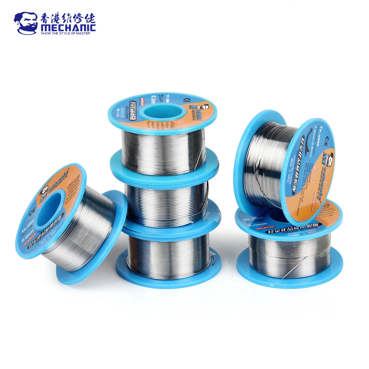 MECHANIC TY-V866 Solder Wire – 40g Mild Rosin Core, 183℃ Melting Point, 0.2–0.8mm High Purity Environmental Welding Flux for Iron & Cable