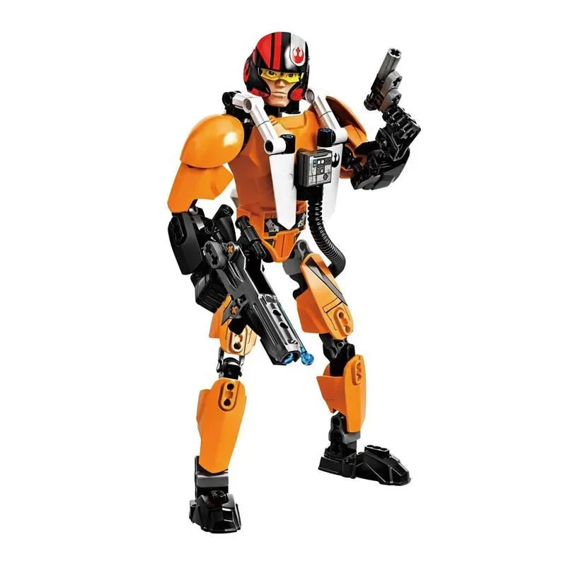 Space Wars Buildable Action Figures — Kylo Ren, Chewbacca, Boba Fett, Jango Fett & General Grievous Toys for Kids (KSZ605/617/326)
