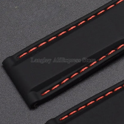 Rubber Watch Band 18/20/22/24mm — Quick Release Silicone Bracelet for Seiko, Men & Women, Sport Waterproof with Butterfly Buckle