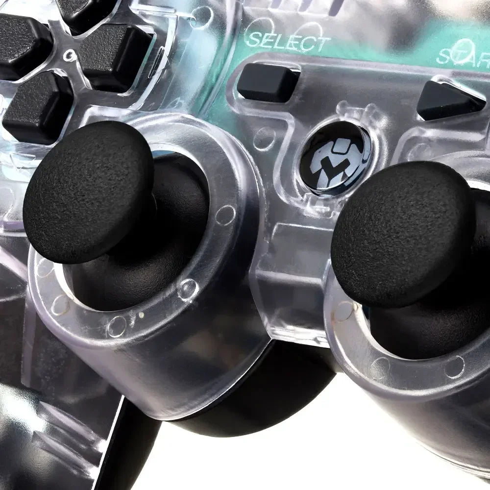 Wireless Transparent Dual Shock Controller for PS3 – Sixaxis Gamepad for Sony PlayStation 3 Console