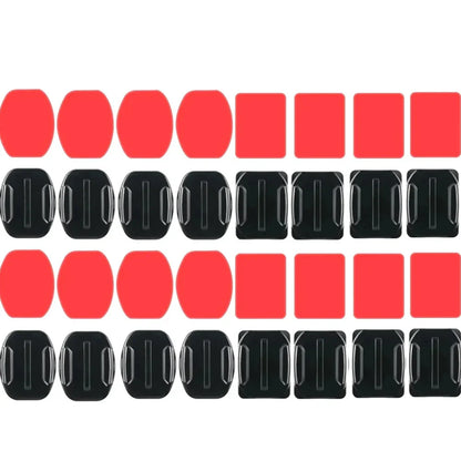 Helmet Adhesive Mount Set for GoPro Hero 8–13, Insta360, DJI & SJCAM – Flat & Curved Sticky Camera Accessories