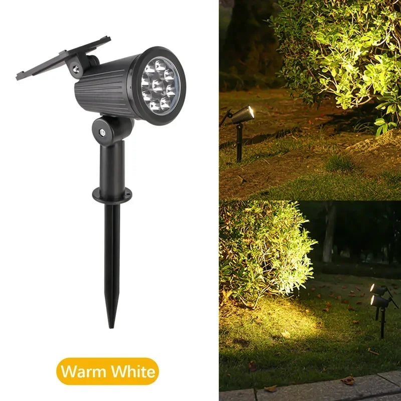 9 LED Solar Spotlights - IP65 Waterproof Adjustable Outdoor Lights for Garden, Backyard, Driveway & Patio Decor