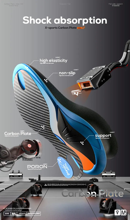 Mcgola 2024 Basketball Insole, Real Full-Length Carbon Plate, Strong Arch Support, High-Rebound Elastic Insole