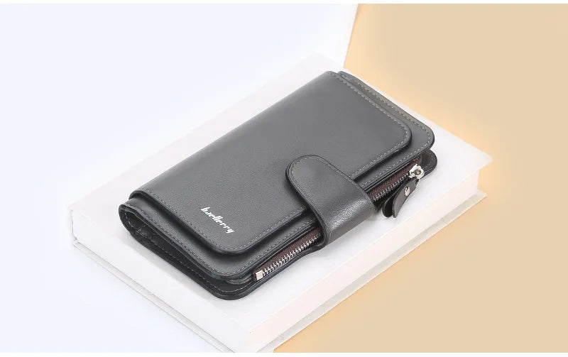 2024 Women’s Long Wallet – Custom Name Engraving, 15 Card Holders & Zippered Classic Purse
