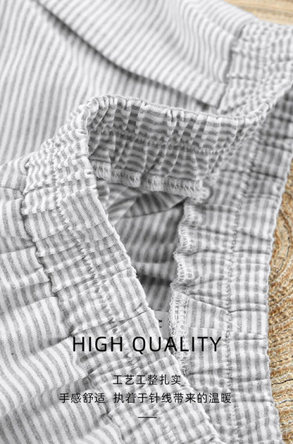 Women's Stripe 2-Piece Pajamas Set – Short Sleeve Top & Shorts Casual Sleepwear