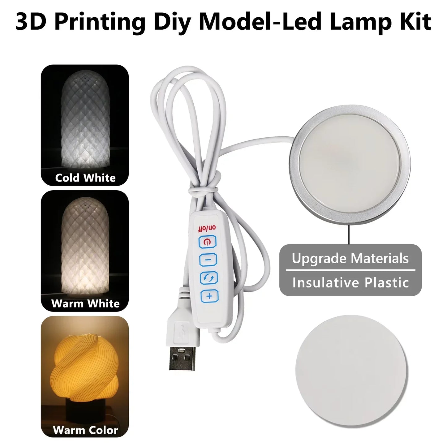 Bambu Lab 3D Printing DIY Creative Model – Wireless Mouse, Aviation Engine, LED Light Kit 001 for 3D Printer