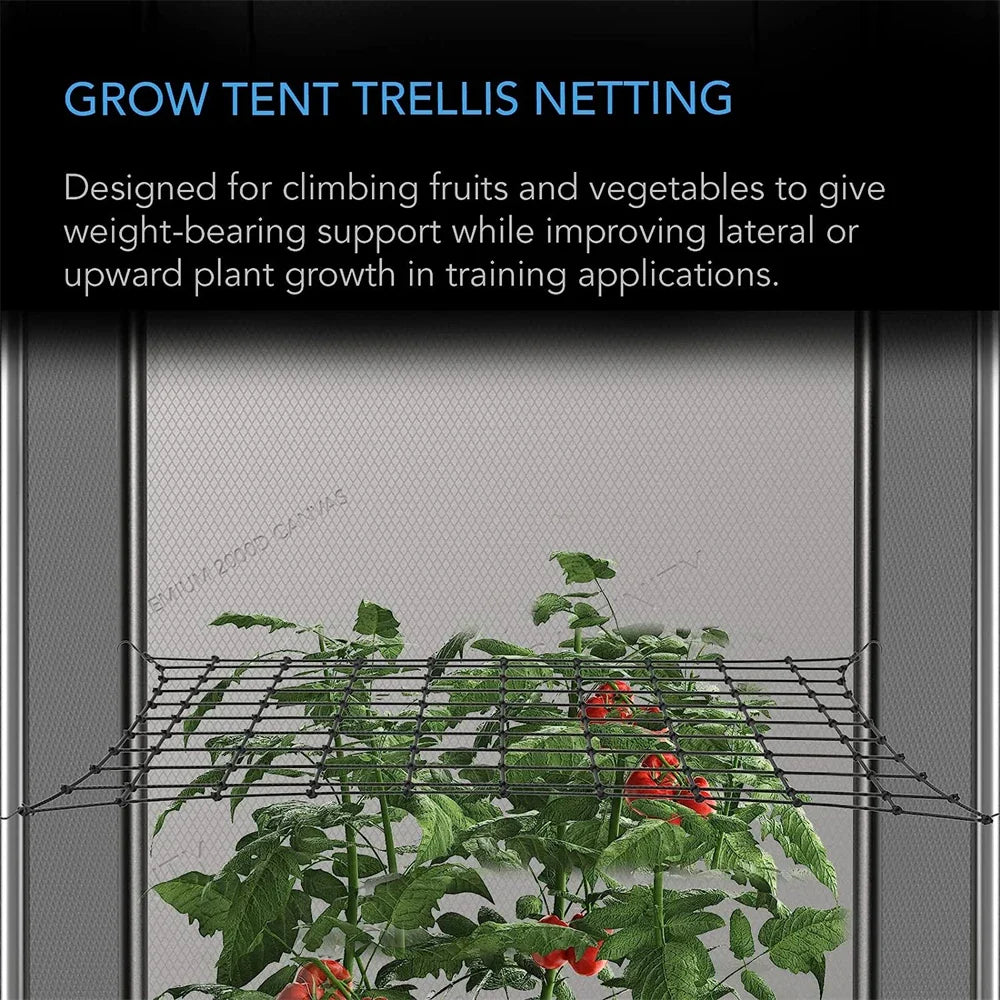 Heavy Duty Elastic Trellis Netting 1-Pack with 4 Hooks for Climbing Plants, Vegetables, Fruits, and Flowers