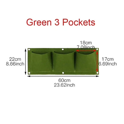 Wall Hanging Planting Bag – Multi-Pocket Vertical Garden Planter for Vegetables, Flowers, and Bonsai