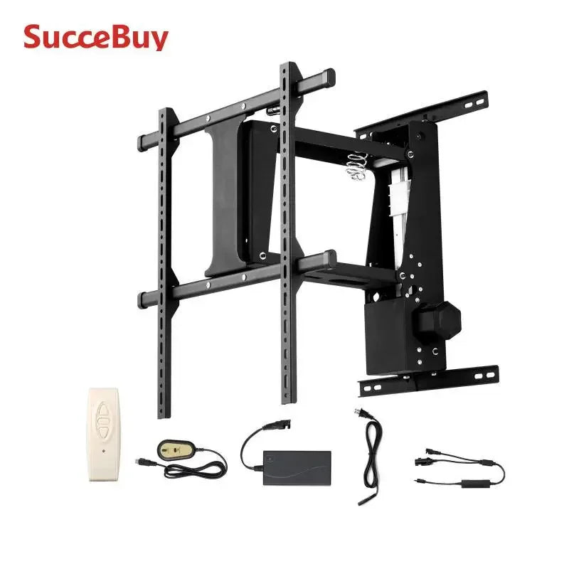 SucceBuy Motorized TV Wall Mount Bracket for 32–70 Inch TVs – Adjustable Electric Lift, Heavy Duty, Max VESA 24x16/24, 88–132 lbs Capacity