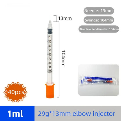40/80PCS Disposable Veterinary Syringes - Sterile Insulin Needles for Pet & Animal Use