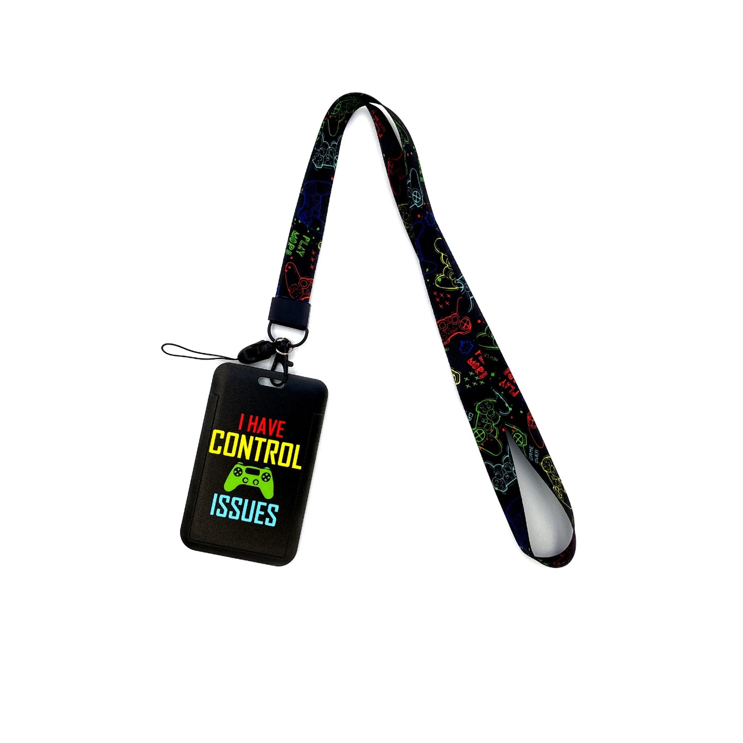 Gamer Card Holder Neck Strap Lanyard – Key, ID & Phone Badge Holder with Cool Hanging Rope