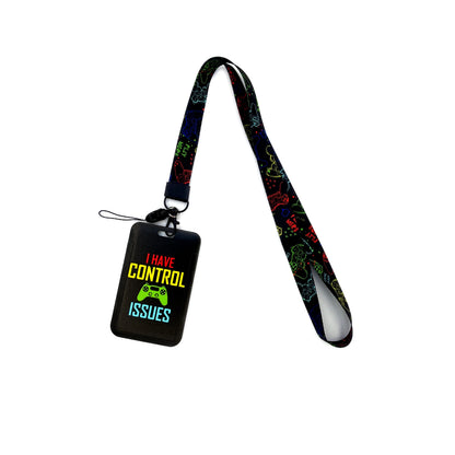 Gamer Card Holder Neck Strap Lanyard – Key, ID & Phone Badge Holder with Cool Hanging Rope