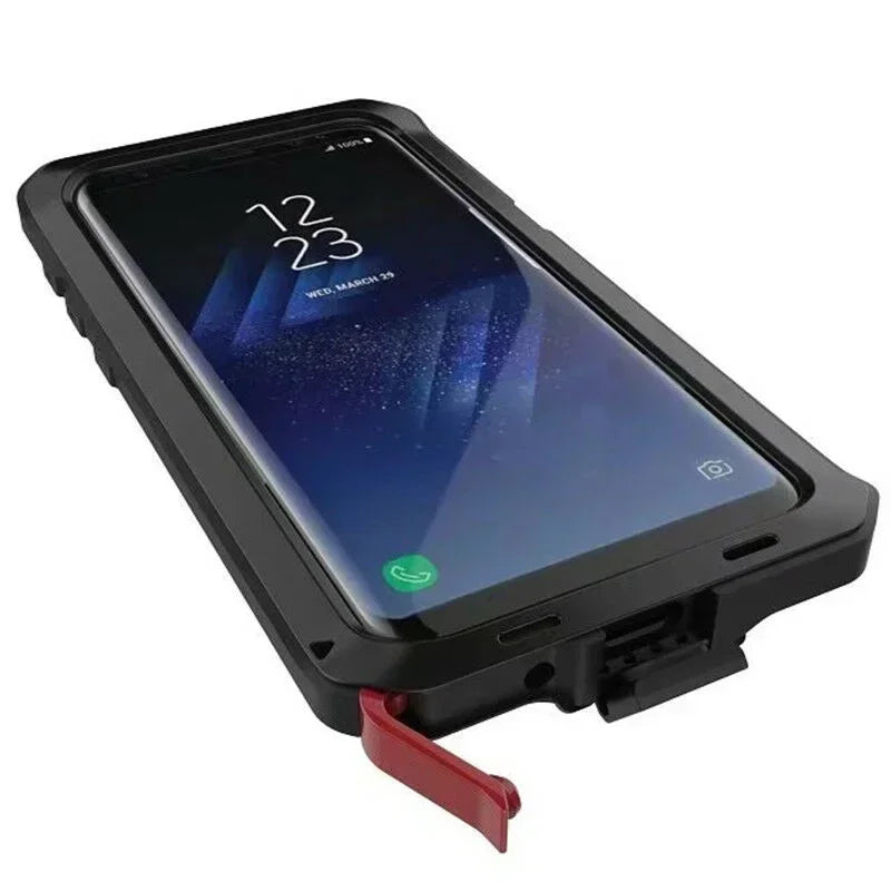 Heavy Duty Metal Doom Armor Case for Galaxy S25/S24/S23/S22/S21/S20 Ultra/S10 Plus/Note 20/10 – Shockproof Dust Protection