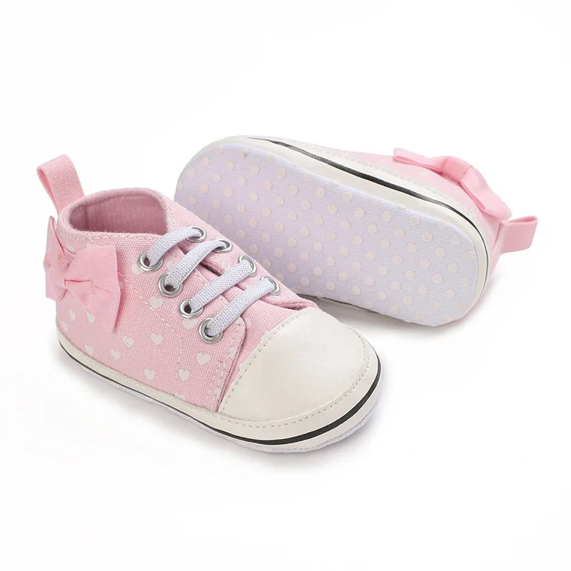 Baby Girls’ Pink Walking Shoes - Comfortable First Shoes for 0–12 Months, Spring & Autumn Footwear