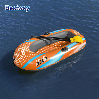 Bestway 61136/61140/61142/61146 Heavy-Duty Inflatable Kayak – 1-3 Person PVC Rafting Boat for Adventure & Thrilling Rides
