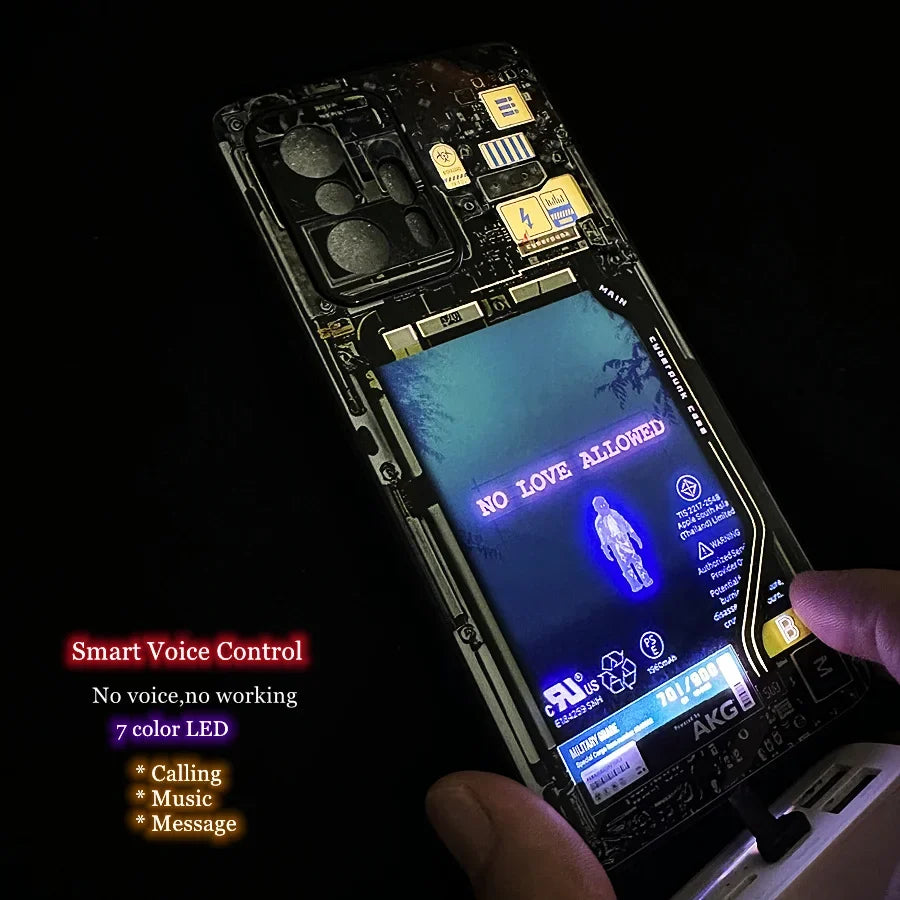 DIY Custom LED Phone Case - Glowing Anime Cartoon Cover for Samsung Galaxy A17, A16, A15, A14, A12, S20 FE, S21, S22, S23, S24, S25 & S26 Series