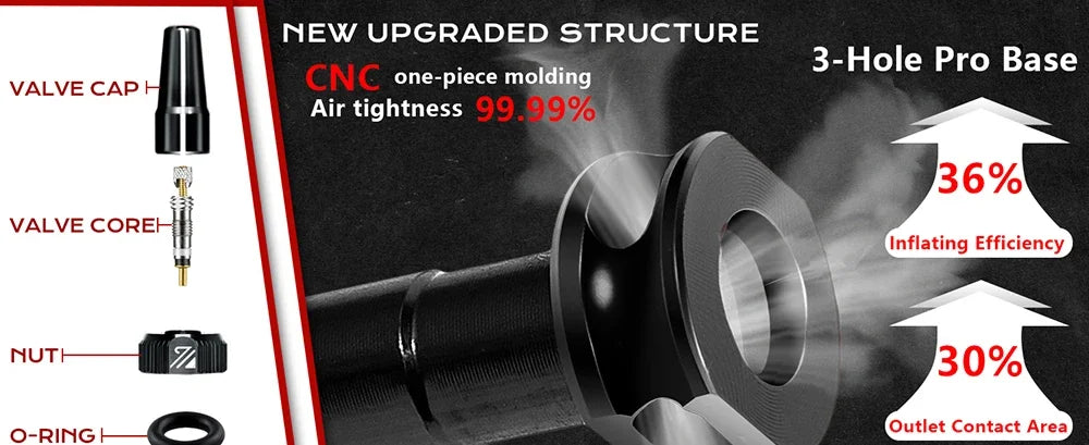 BUCKLOS Tubeless Presta Valve 40–100mm — CNC Aluminum Alloy Bike Valve for Road & MTB