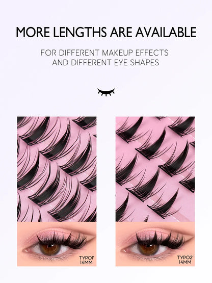 GROINNEYA Eyelash Clusters Kit – DIY Lash Extension with Bond & Seal, Waterproof Strong Hold & Tweezers