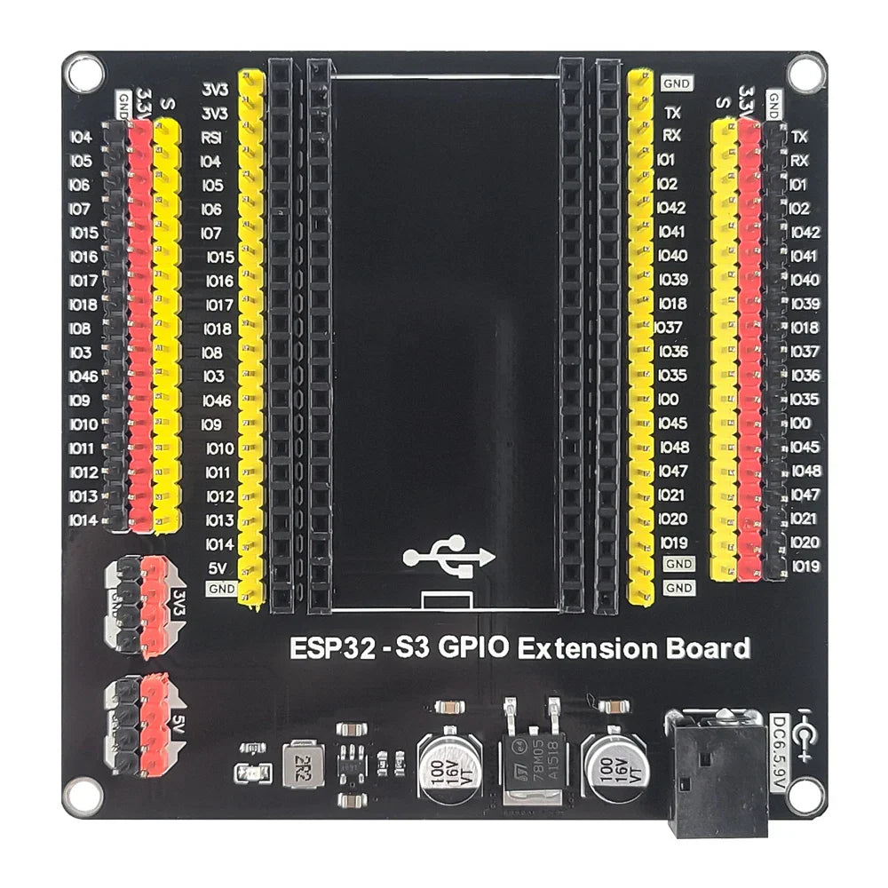 ESP32-S3 Development Board Kit – 2.4GHz WiFi & Bluetooth Module with Expansion Adapter, Type-C Interface (ESP32-S3-1 N8R2 N16R8 44-Pin)