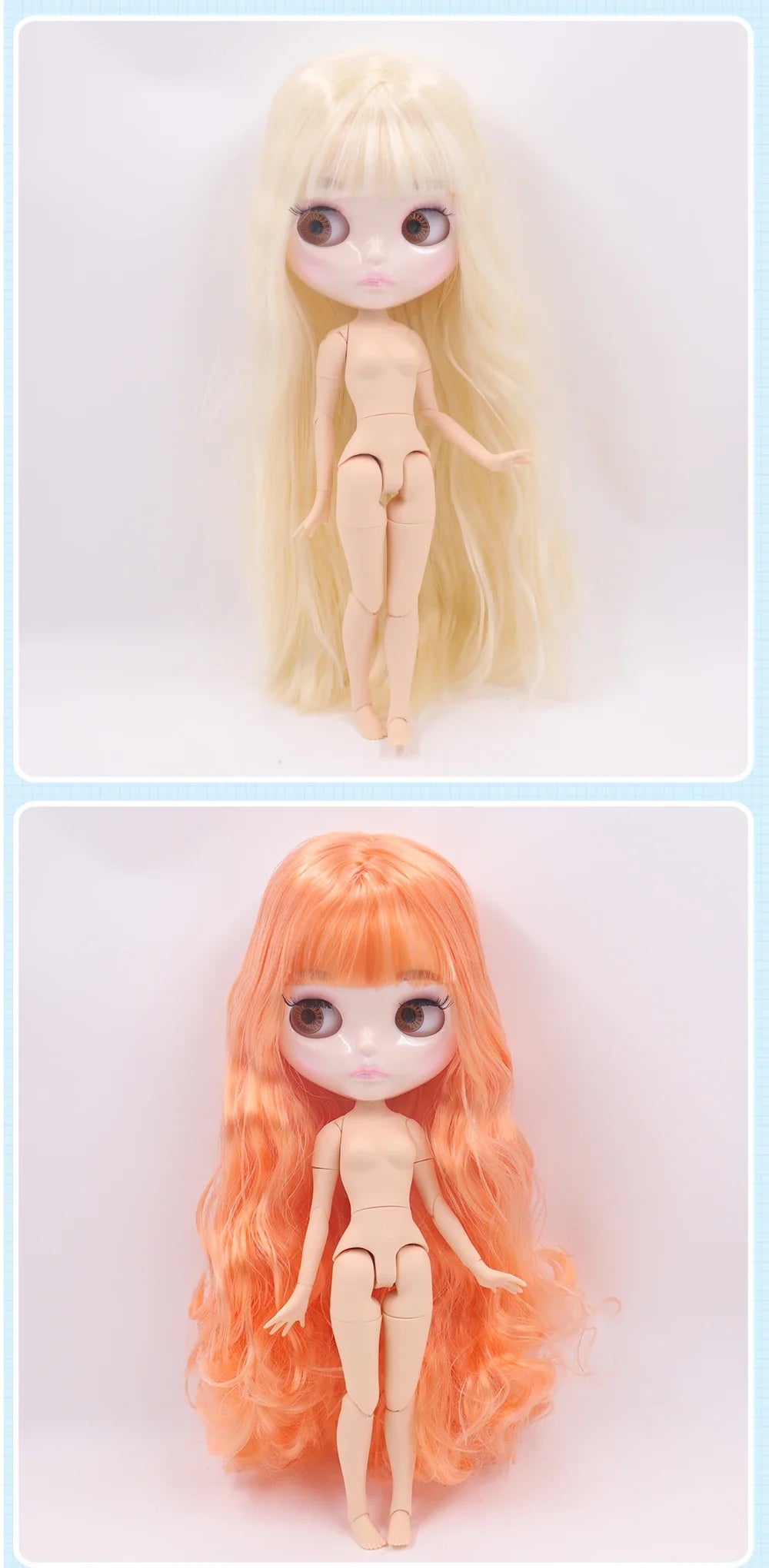 ICY DBS Blythe Doll 1/6 Joint Body 30cm BJD – Shiny Face with Extra Hands, DIY Fashion Doll Gift