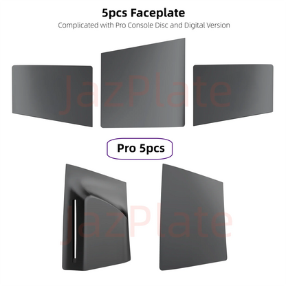 5-in-1 30th Anniversary Gray Faceplates for PS5 Pro – Disc & Digital Edition PlayStation 5 Cover Accessories