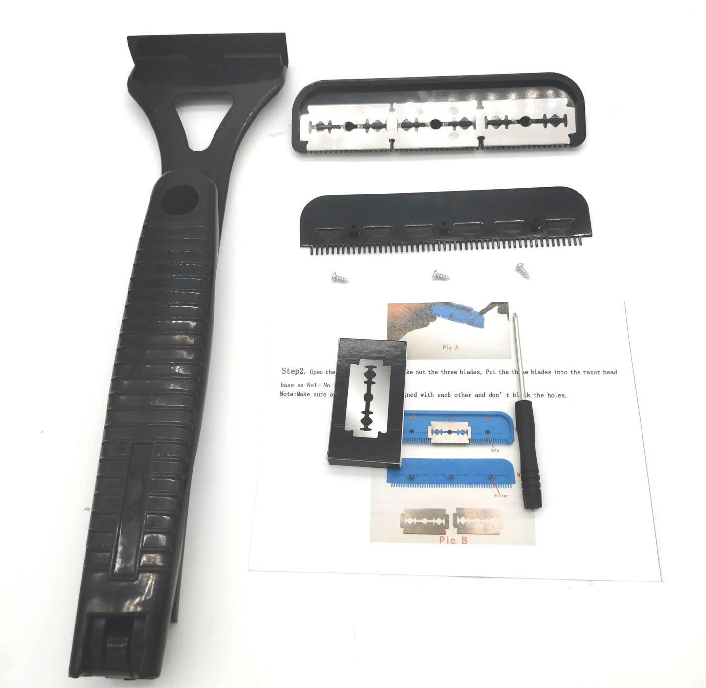 Men’s Back Shaver Razor – Safety Long Handle Foldable Hair Trimmer for Body, Legs & Back Hair Removal