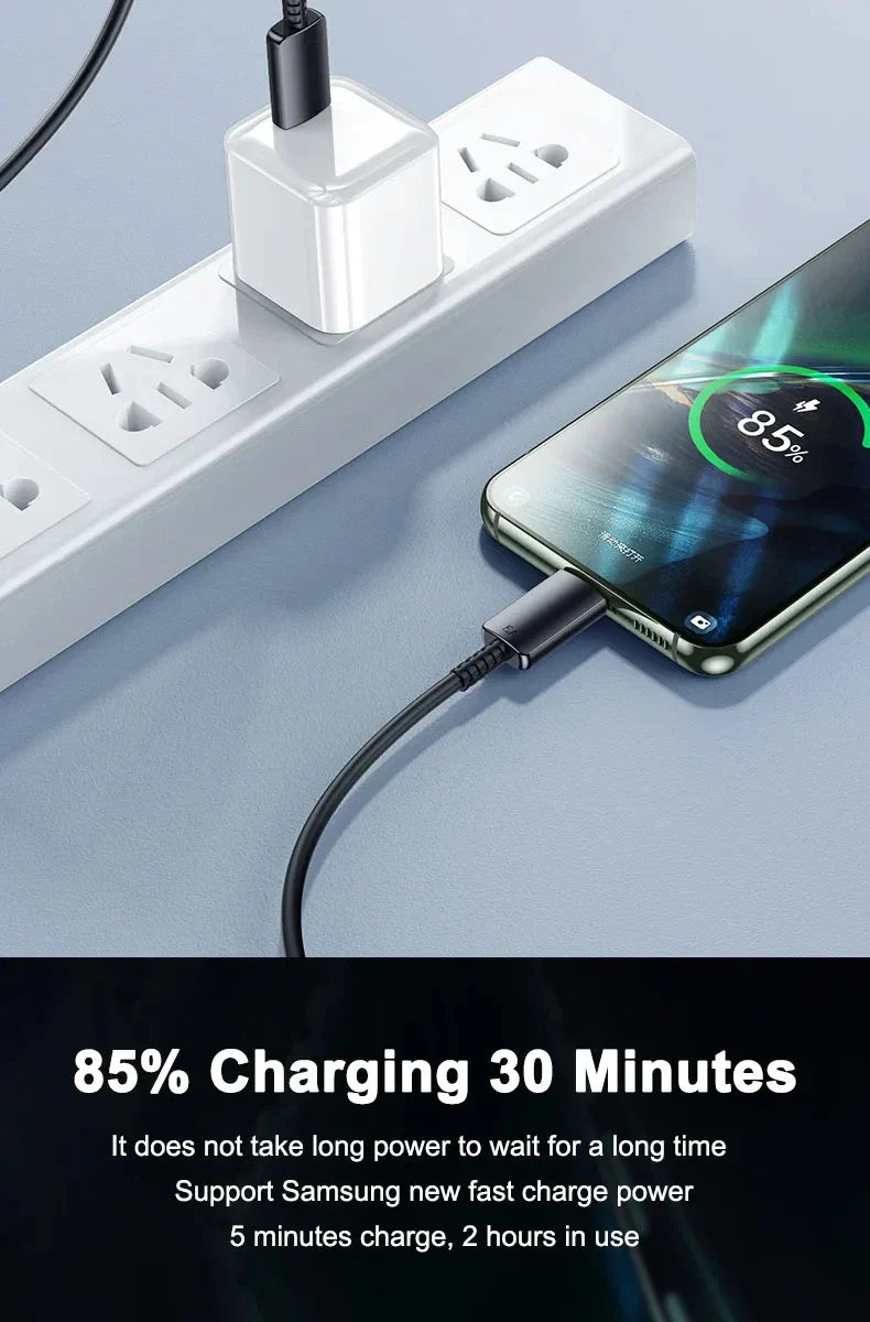 NNBILI 2-Pack 45W USB-C Fast Charging & Data Cable — Compatible with Samsung Galaxy S20/S22/S23 Ultra, Note 10+, A54 5G