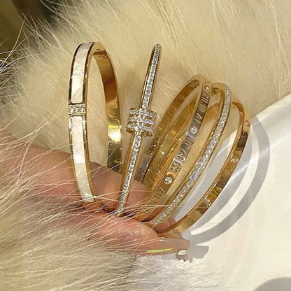 Classic Multi-Style Stainless Steel Bracelet Set for Women – Stackable Fashion Jewelry for Daily Wear