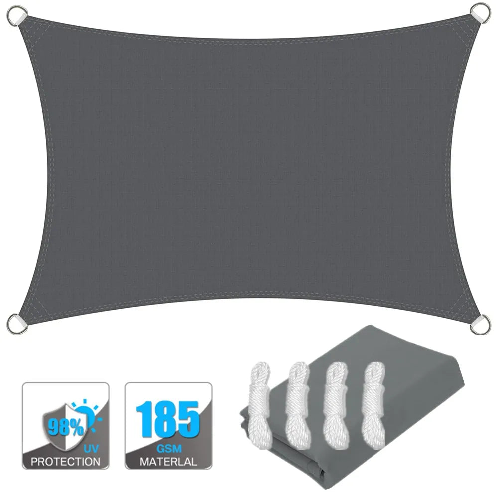 Waterproof Sun Shade Sail Canopy - UV Block Outdoor Patio Garden Backyard Awning Privacy Shelter