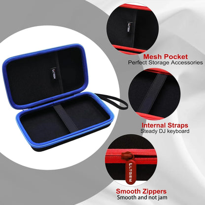 LTGEM Protective Hard Case for Roland AIRA Compact P-6 S-1 T-8 E-4 J-6 Sampler & Drum Sequencer – Travel Storage Bag (Blue, Case Only)