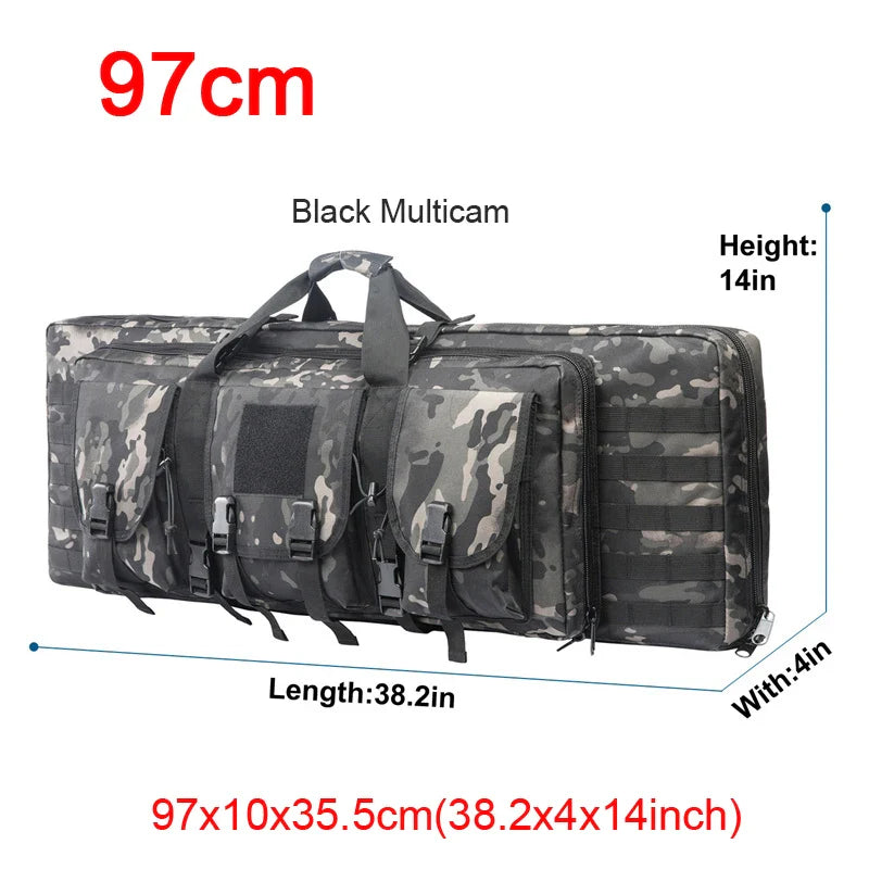 LQARMY Tactical Double Rifle Case – Molle Backpack Gun Holster for Hunting, Sniper & Airsoft (32/38/42/48 inch)