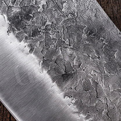Handmade Forged Kitchen Knife - High-Carbon Chef Knife and Traditional Butcher Cleaver, Bone Chopper for Slicing, Cooking Tools