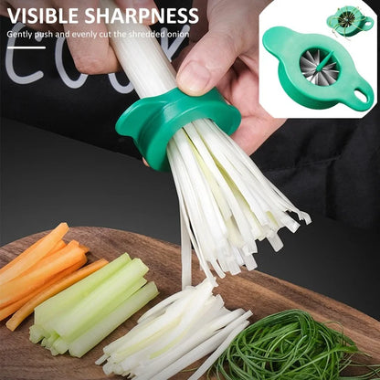 Green Onion Easy Slicer Shredder - Plum Blossom Cut, Superfine Vegetable Shredder for Kitchen Accessories