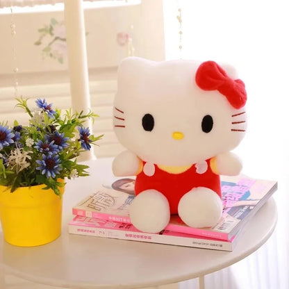 Hello Kitty Plush Toy — 20cm Sanrio Soft Stuffed KT Cat Doll, Cute Movie Character, Birthday Gift for Kids