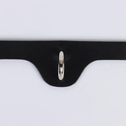UYEE Harajuku PU Leather Punk Choker Necklace – Gothic Y2K Style Adjustable Collar Belt Pendant Jewelry for Men & Women