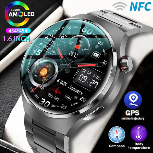 HUAWEI GT4 Pro Smart Watch for Men – 360x360 AMOLED Screen, GPS, NFC, Heart Rate, Bluetooth Call, IP68 Waterproof 2024