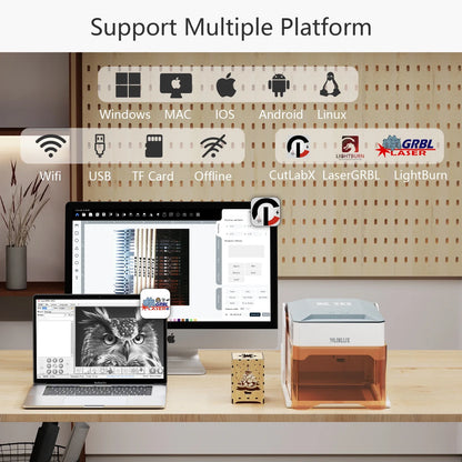 Wainlux K10 Mini Laser Engraver – 3000mW Bluetooth Upgrade for Woodworking, Engraving & Marking Machine