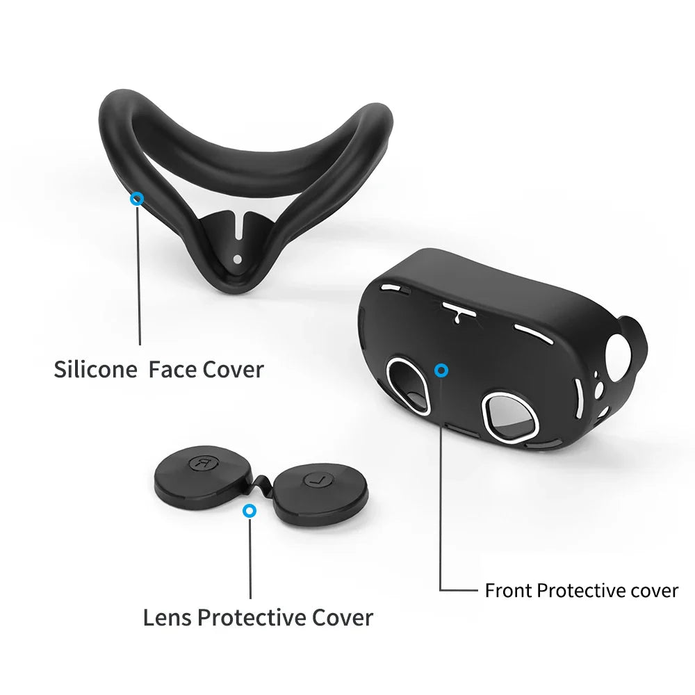5-Pack Durable Soft Silicone Protect Cover Set for Meta Quest 3S – VR Accessories Kit, Christmas Gift