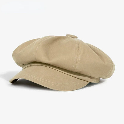Fashion Beret Hat for Men and Women - Spring Summer Versatile Classic Casquette, Retro Octagonal Painter Sun-Cap for Teens