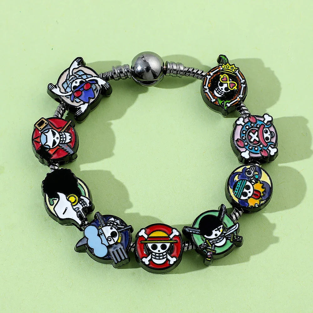 Anime Skull Charms Bracelet – DIY Pendant Vintage Bangle Jewelry