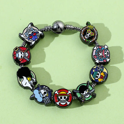 Anime Skull Charms Bracelet – DIY Pendant Vintage Bangle Jewelry