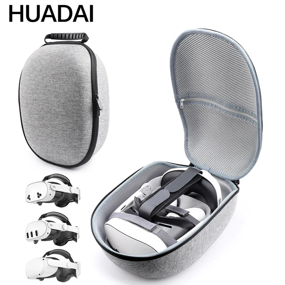 HUADAI Carrying Case for Meta Quest 3S, Quest 3 & Quest 2 – Protective VR Headset Storage